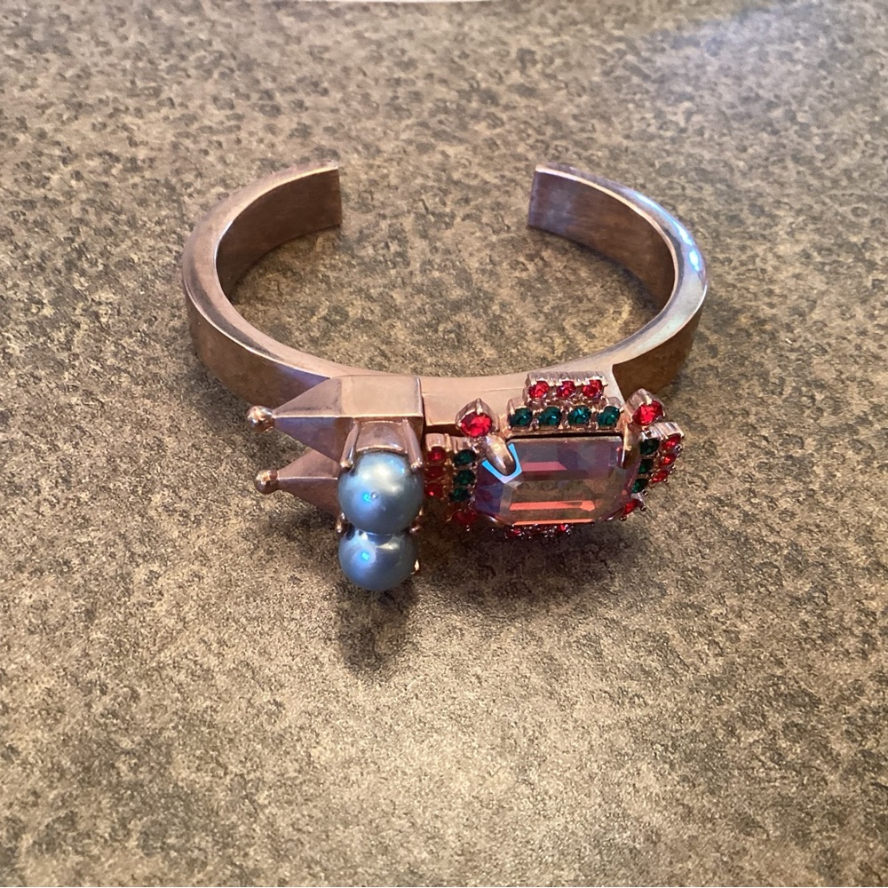 Mawi Solid Copper Bracelet with Stones
